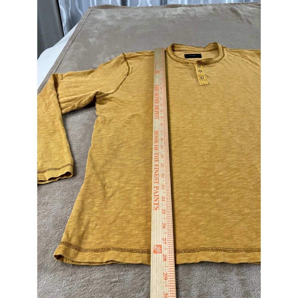 Lucky Brand Mustard Yellow Long Sleeve Henley Shirt - Picture 5 of 7